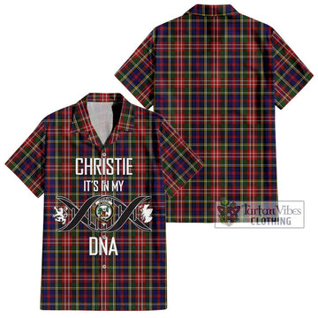 Christie Tartan Short Sleeve Button Shirt with Family Crest DNA In Me Style