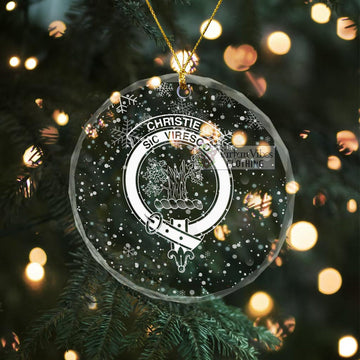 Christie Clan Crest Christmas Glass Ornament