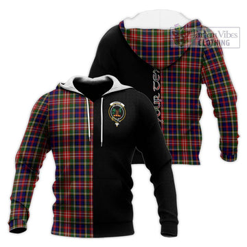 Christie Tartan Knitted Hoodie with Family Crest and Half Of Me Style