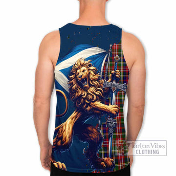 Christie Tartan Family Crest Men's Tank Top with Scottish Majestic Lion