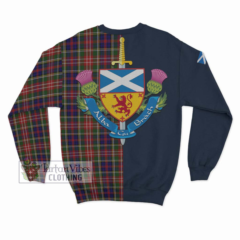 Tartan Vibes Clothing Christie Tartan Sweatshirt with Scottish Lion Royal Arm Half Style