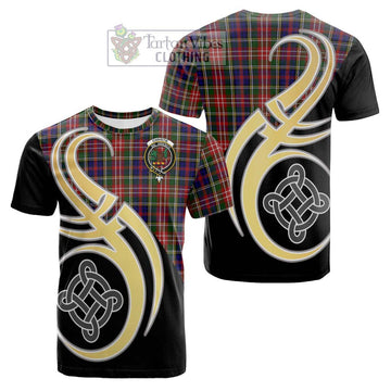 Christie Tartan Cotton T-shirt with Family Crest and Celtic Symbol Style