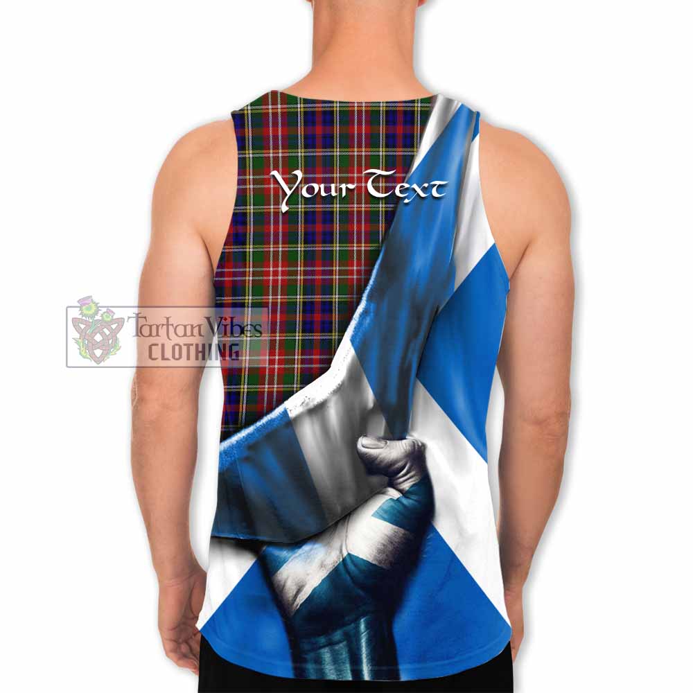 Tartan Vibes Clothing Christie Tartan Men's Tank Top with Family Crest Scotland Patriotic Style