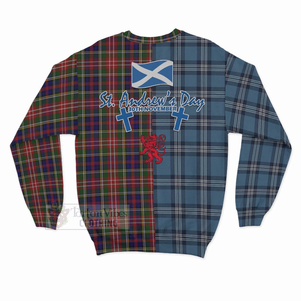 Tartan Vibes Clothing Christie Tartan Sweatshirt Happy St. Andrew's Day Half Tartan Style