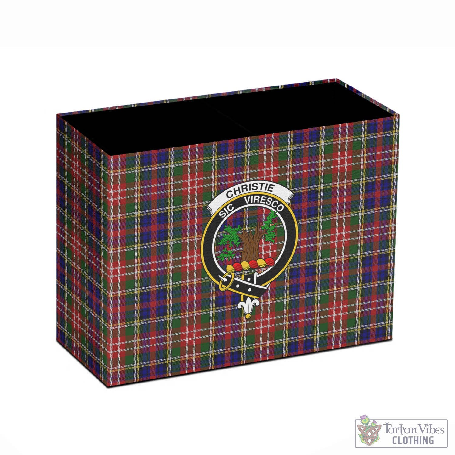 Tartan Vibes Clothing Christie Tartan Pen Holder with Family Crest