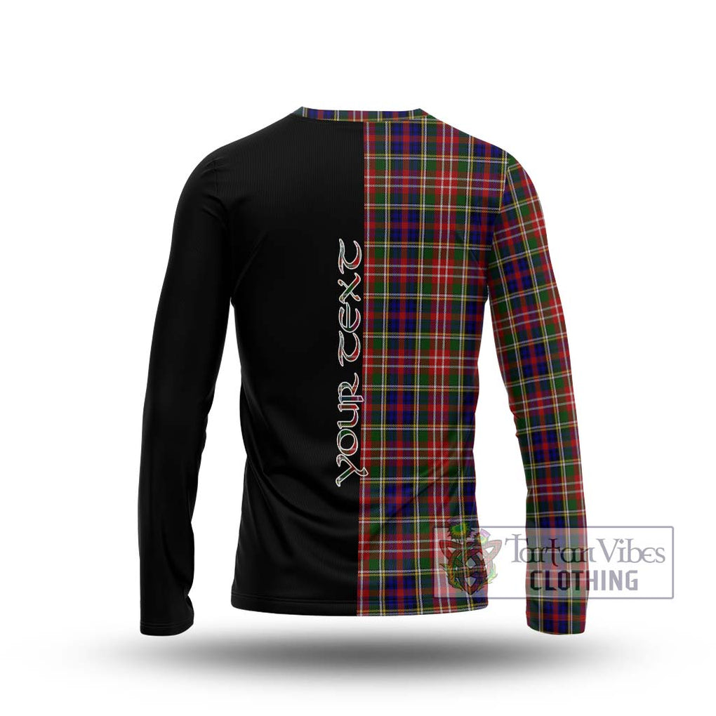 Christie Tartan Long Sleeve T-Shirt with Family Crest and Half Of Me Style - Tartanvibesclothing Shop