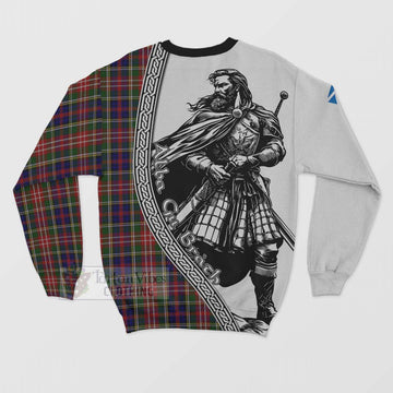 Christie Tartan Clan Crest Sweatshirt with Highlander Warrior Celtic Style