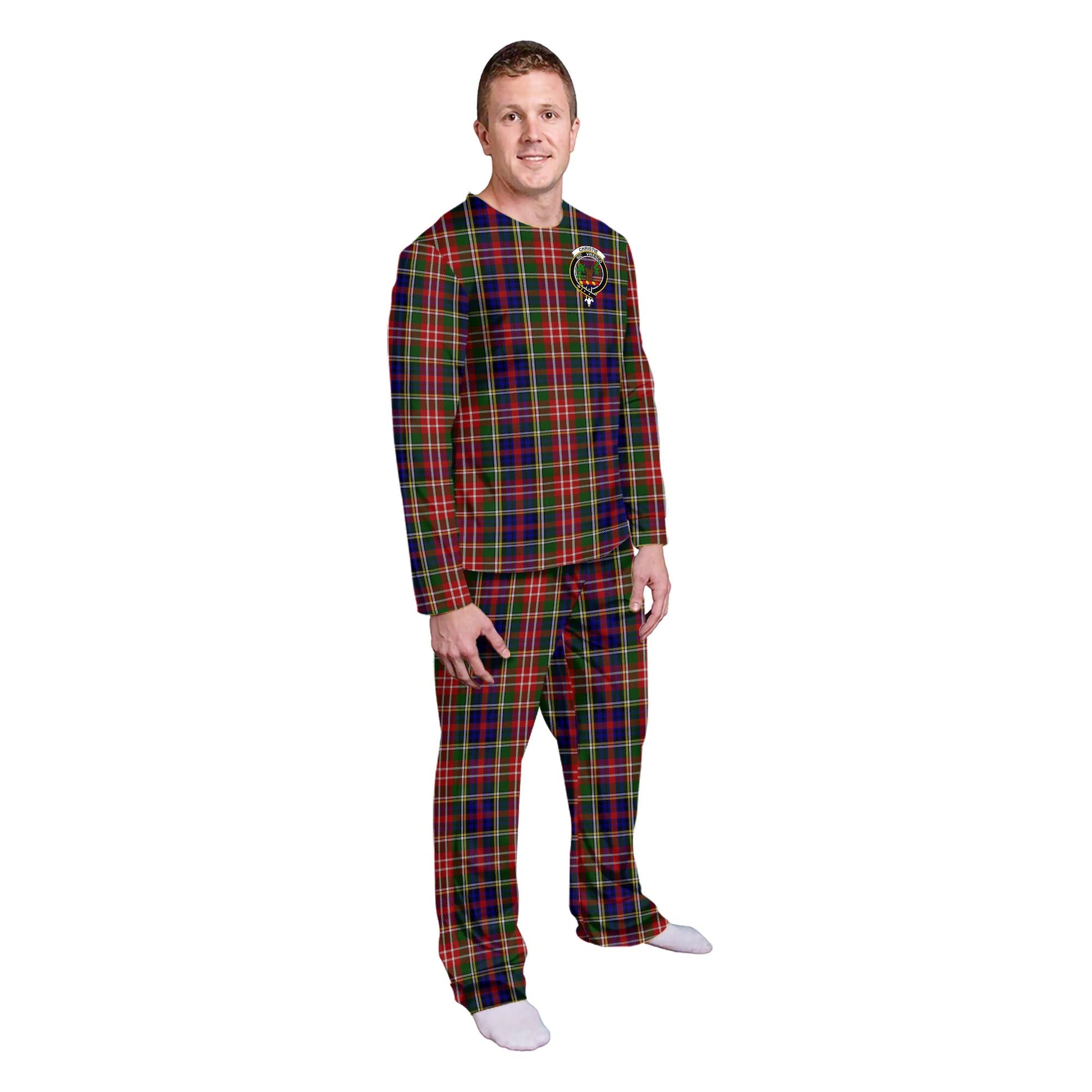 Christie Tartan Pajamas Family Set with Family Crest - Tartan Vibes Clothing