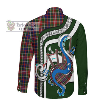 Christie Tartan Long Sleeve Button Shirt with Epic Bagpipe Style