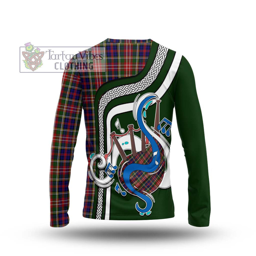 Tartan Vibes Clothing Christie Tartan Long Sleeve T-Shirt with Epic Bagpipe Style