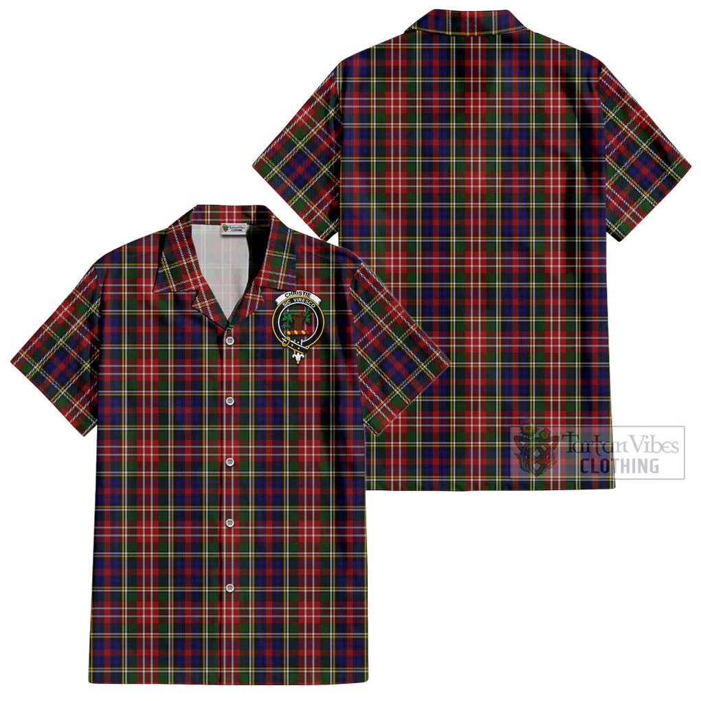 Christie Tartan Cotton Hawaiian Shirt with Family Crest Kid - Tartan Vibes Clothing