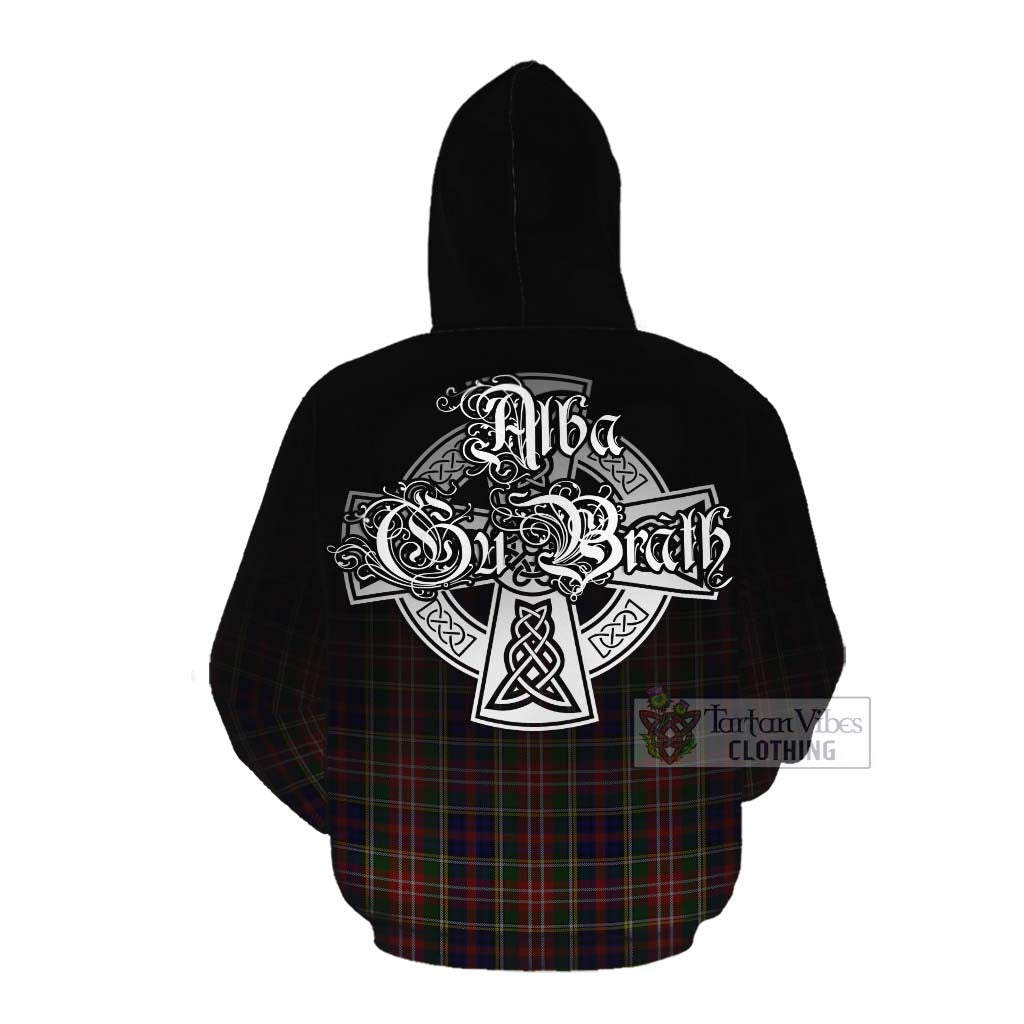 Tartan Vibes Clothing Christie Tartan Cotton Hoodie Featuring Alba Gu Brath Family Crest Celtic Inspired