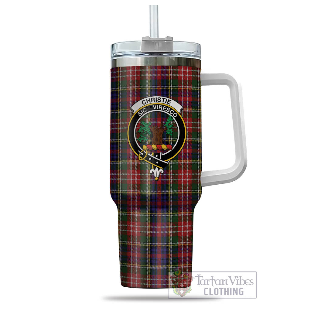 Tartan Vibes Clothing Christie Tartan and Family Crest Tumbler with Handle