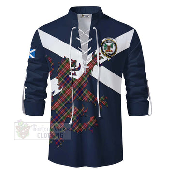 Christie Tartan Lion Rampant Ghillie Kilt Shirt Proudly Display Your Heritage with Alba Gu Brath and Clan Name