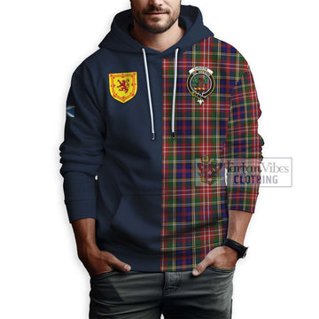 Christie Tartan Hoodie Alba with Scottish Lion Royal Arm Half Style