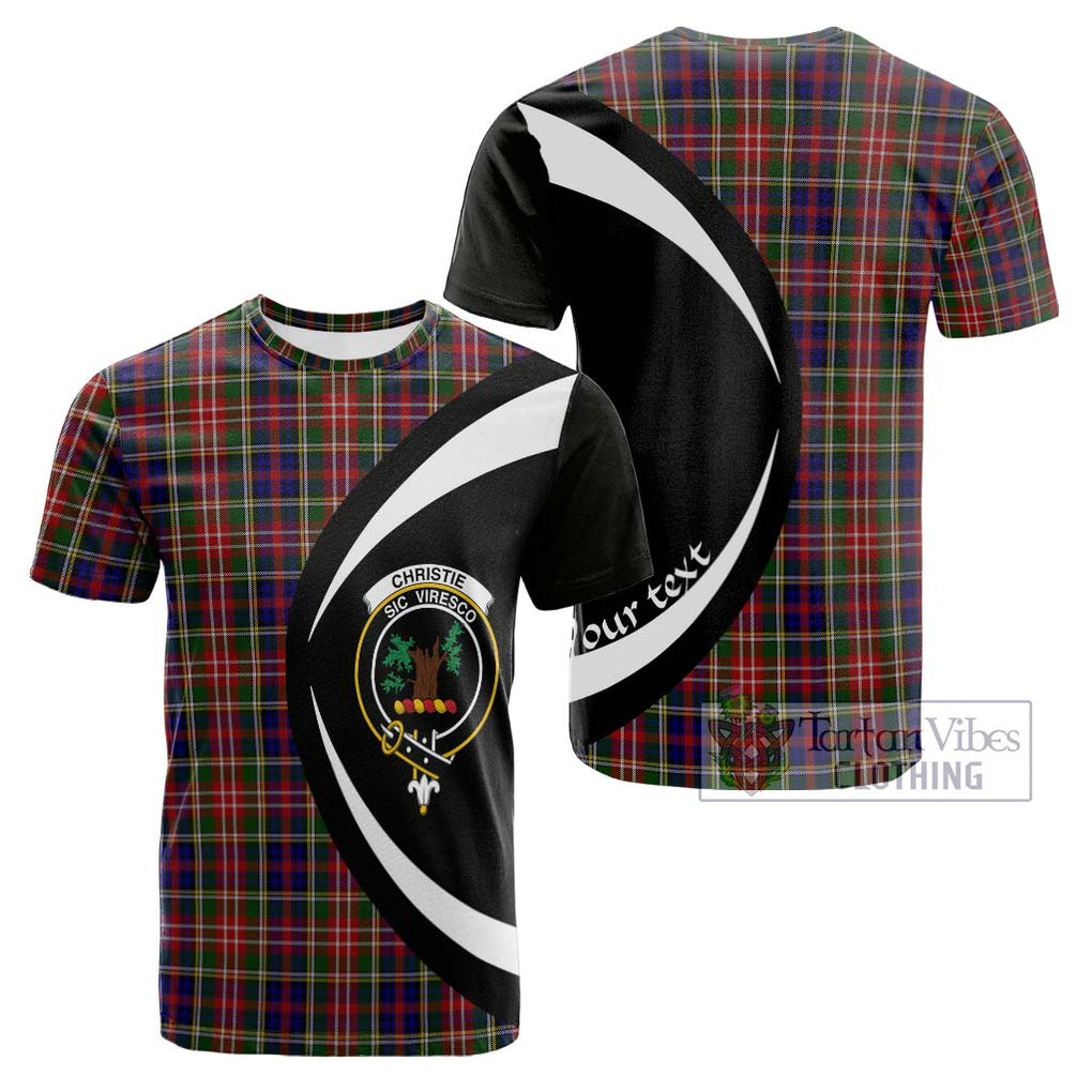 Tartan Vibes Clothing Christie Tartan Cotton T-shirt with Family Crest Circle Style