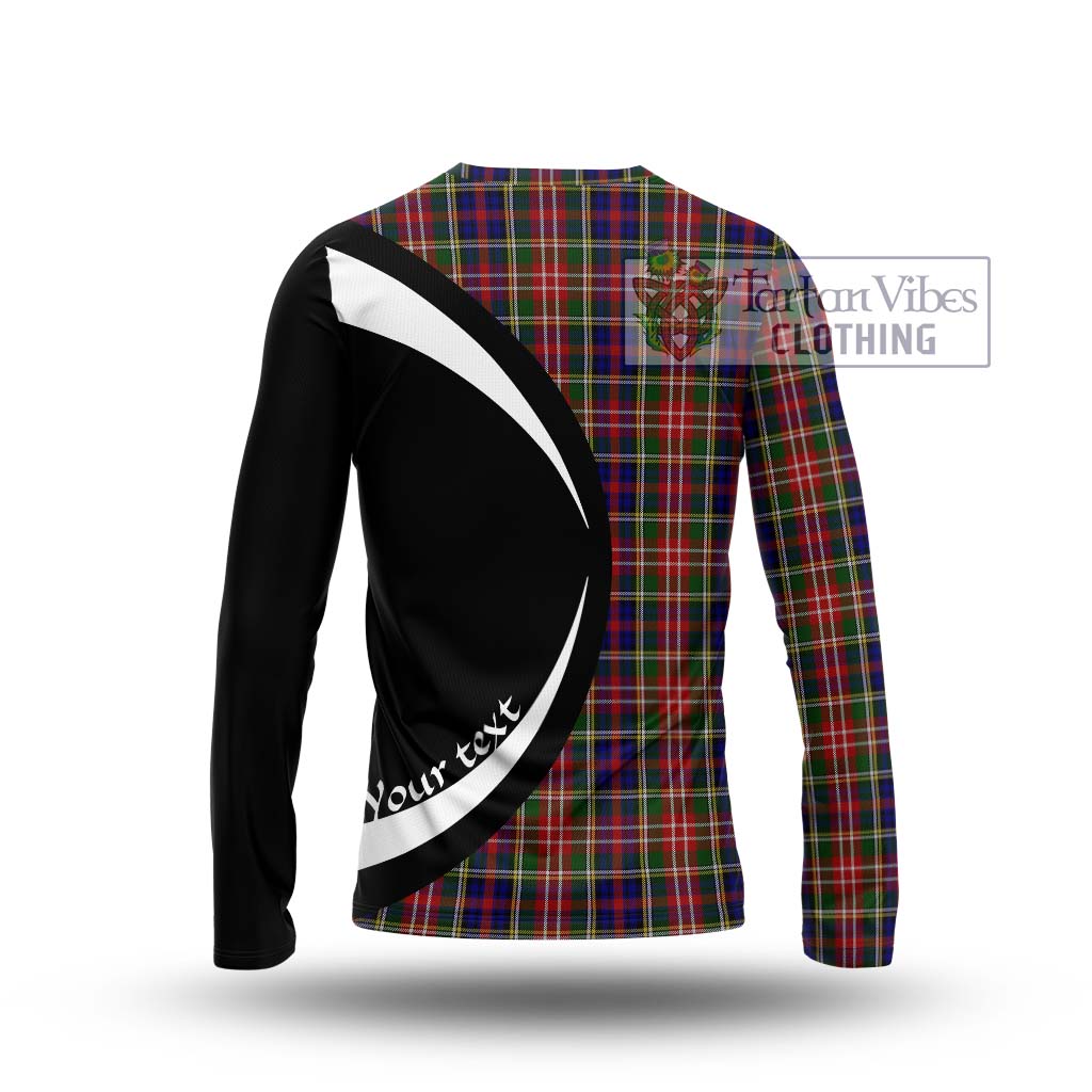 Christie Tartan Long Sleeve T-Shirt with Family Crest Circle Style - Tartan Vibes Clothing