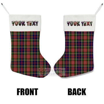 Christie Tartan Christmas Stocking with Personalized Text