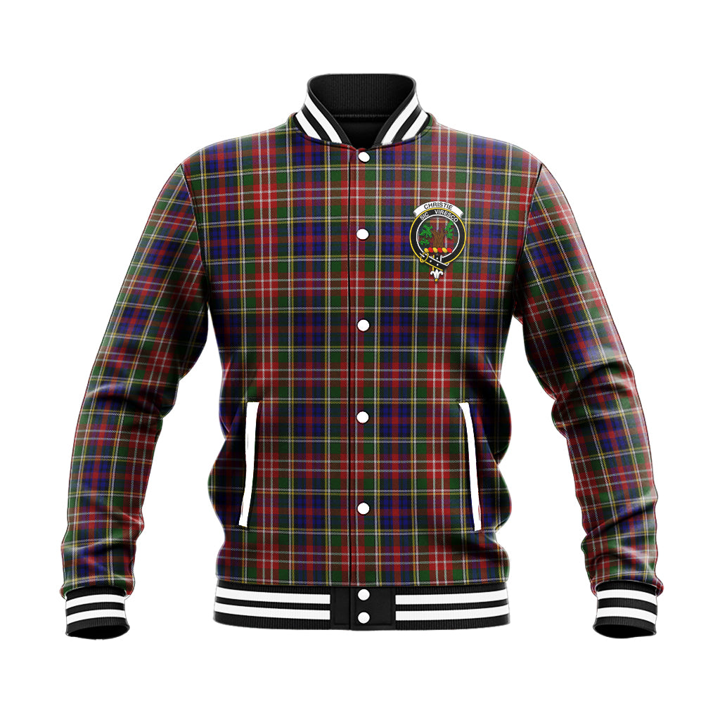 Christie Tartan Baseball Jacket with Family Crest - Tartan Vibes Clothing