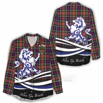 Christie Tartan Women's Casual Shirt with Alba Gu Brath Regal Lion Emblem