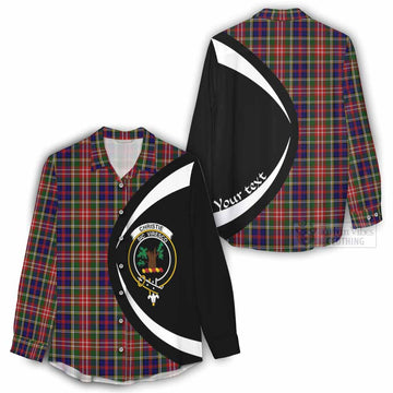 Christie Tartan Women's Casual Shirt with Family Crest Circle Style