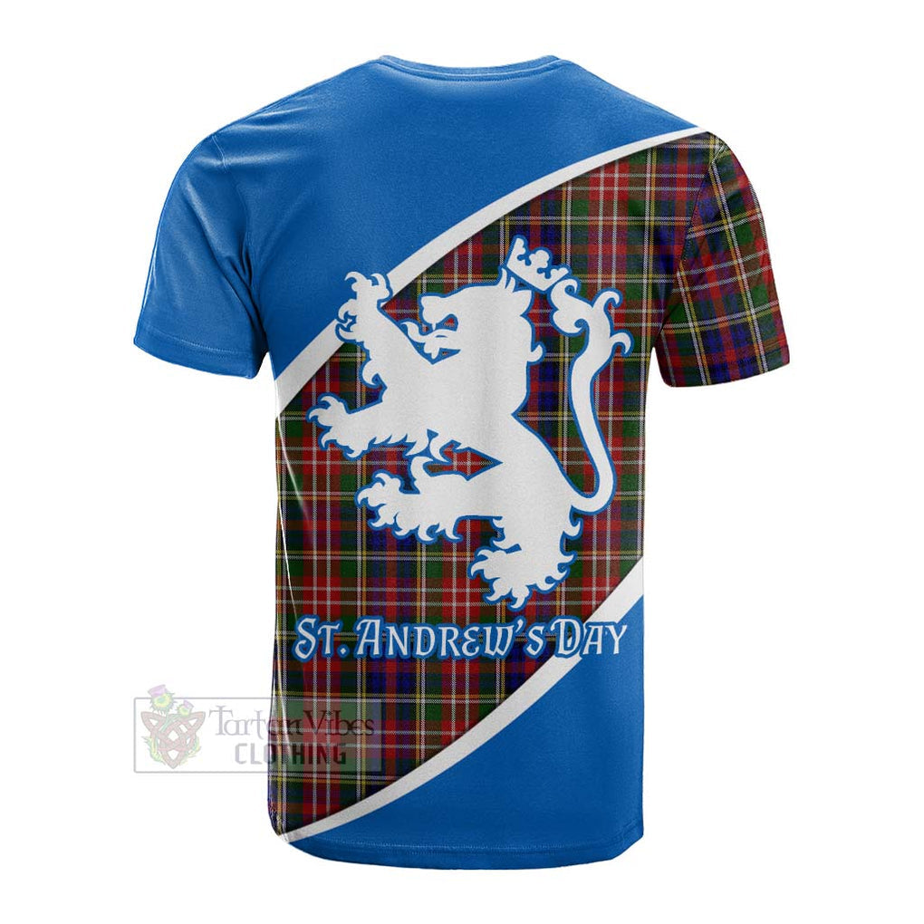 Tartan Vibes Clothing Christie Family Crest Tartan Cotton T-shirt Celebrate Saint Andrew's Day in Style