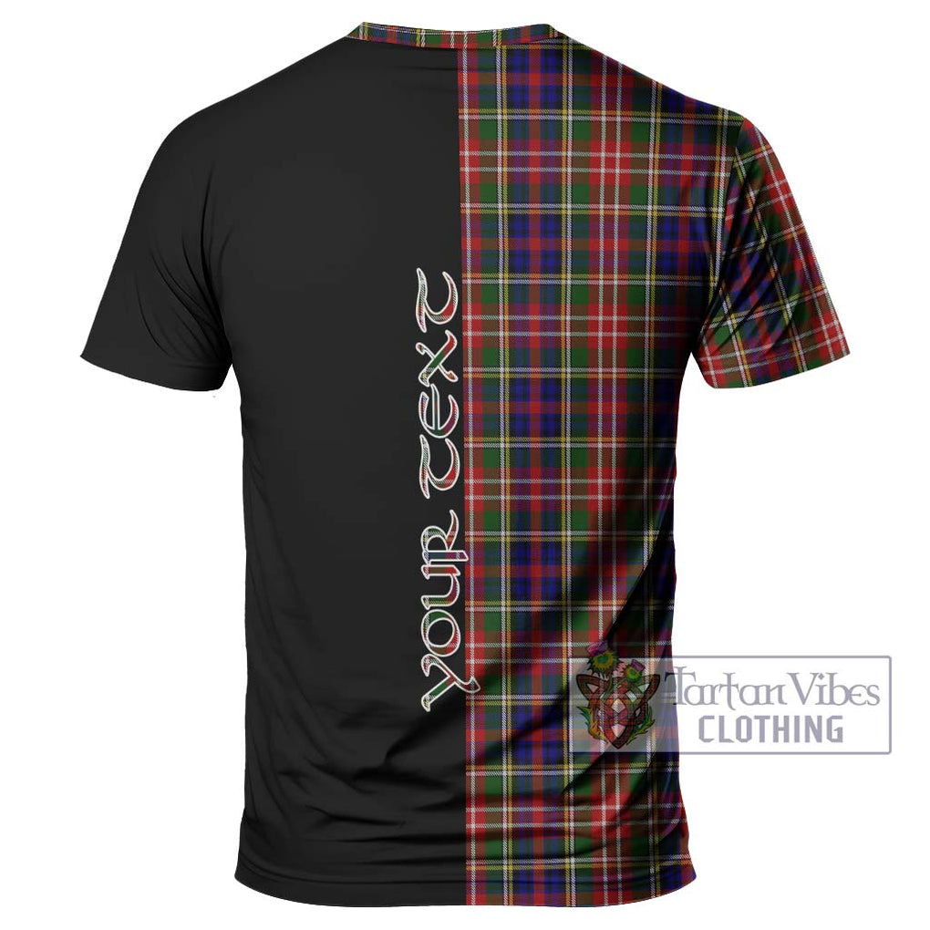 Christie Tartan T-Shirt with Family Crest and Half Of Me Style - Tartanvibesclothing Shop