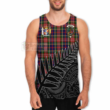 Christie Crest Tartan Men's Tank Top with New Zealand Silver Fern Half Style