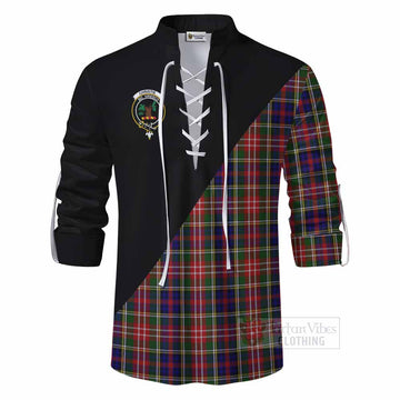 Christie Tartan Ghillie Kilt Shirt with Family Crest and Military Logo Style