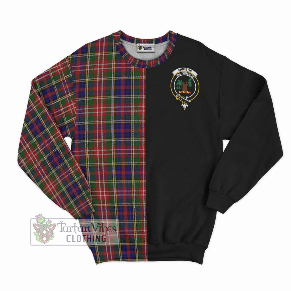 Christie Tartan Sweatshirt with Family Crest and Half Of Me Style - Tartanvibesclothing Shop