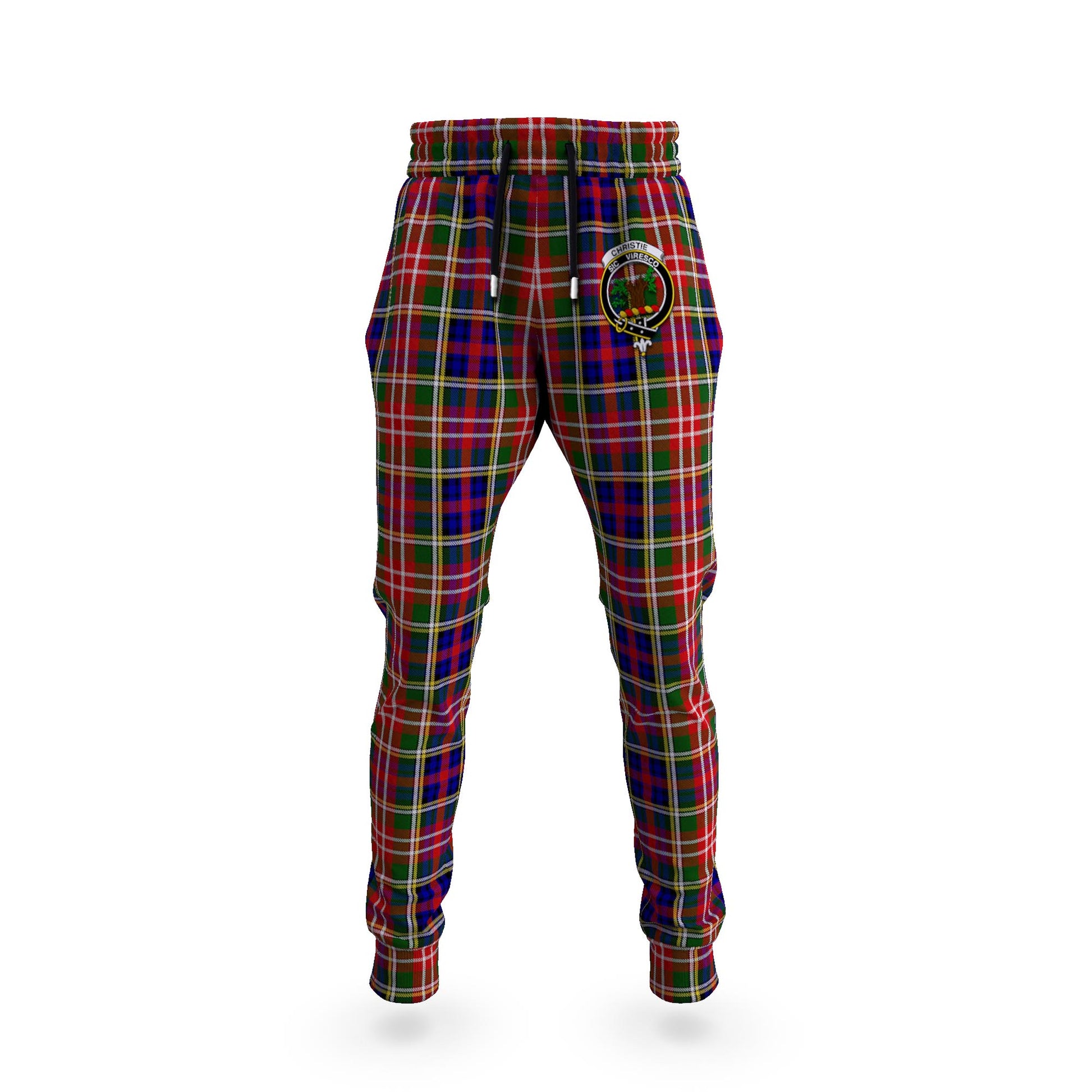 Christie Tartan Joggers Pants with Family Crest 5XL - Tartan Vibes Clothing