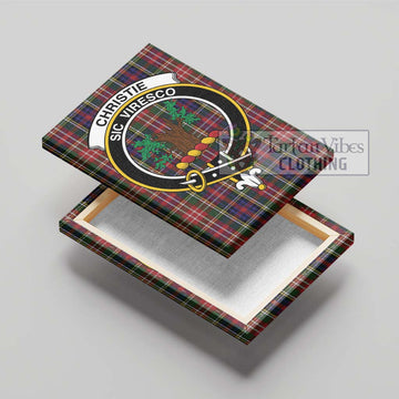 Christie Tartan Canvas Print Wall Art with Family Crest