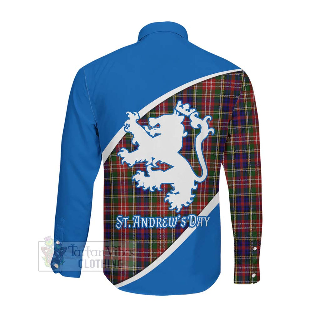 Tartan Vibes Clothing Christie Family Crest Tartan Long Sleeve Button Shirt Celebrate Saint Andrew's Day in Style