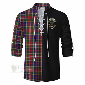 Christie Tartan Ghillie Kilt Shirt with Family Crest and Half Of Me Style