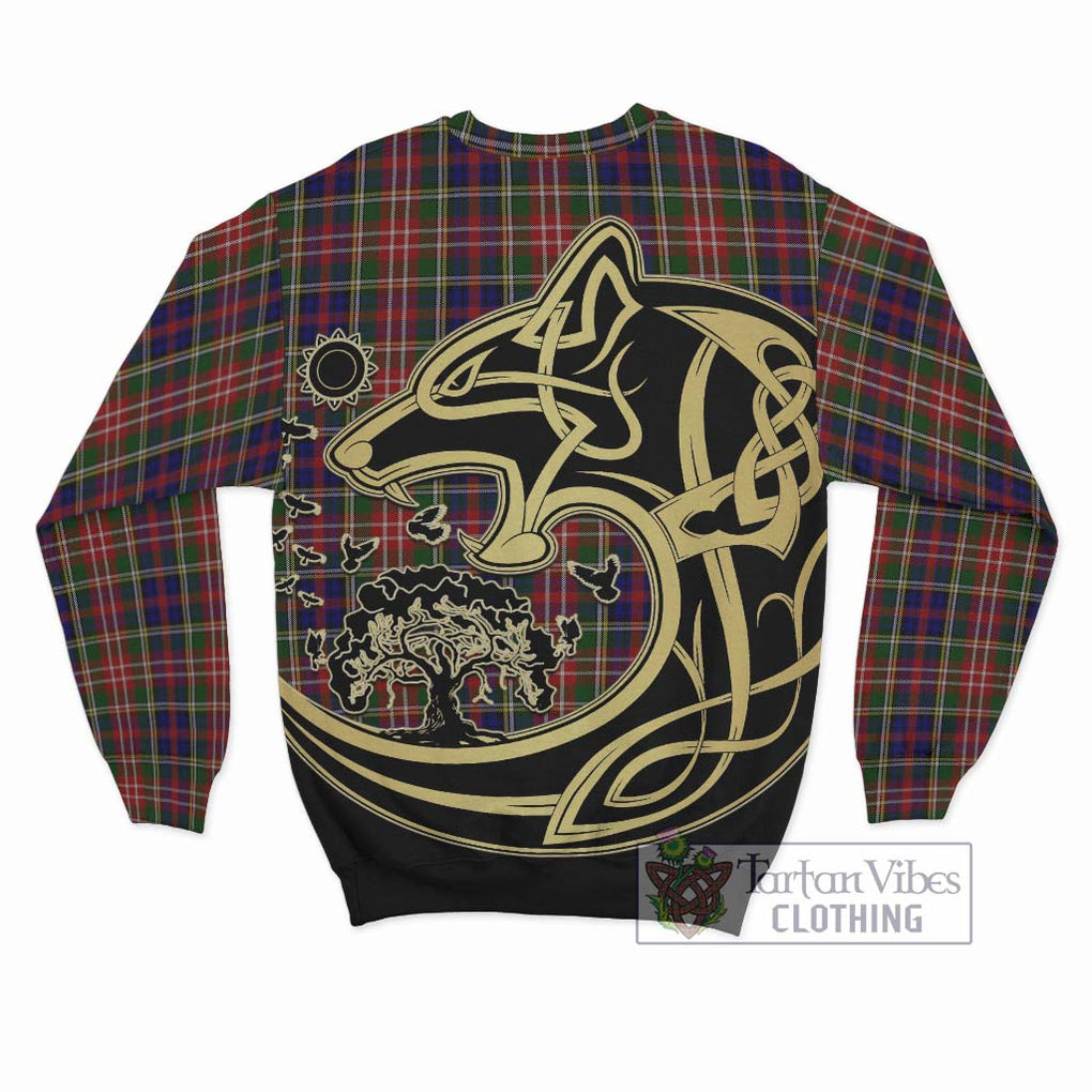 Christie Tartan Sweatshirt with Family Crest Celtic Wolf Style - Tartan Vibes Clothing