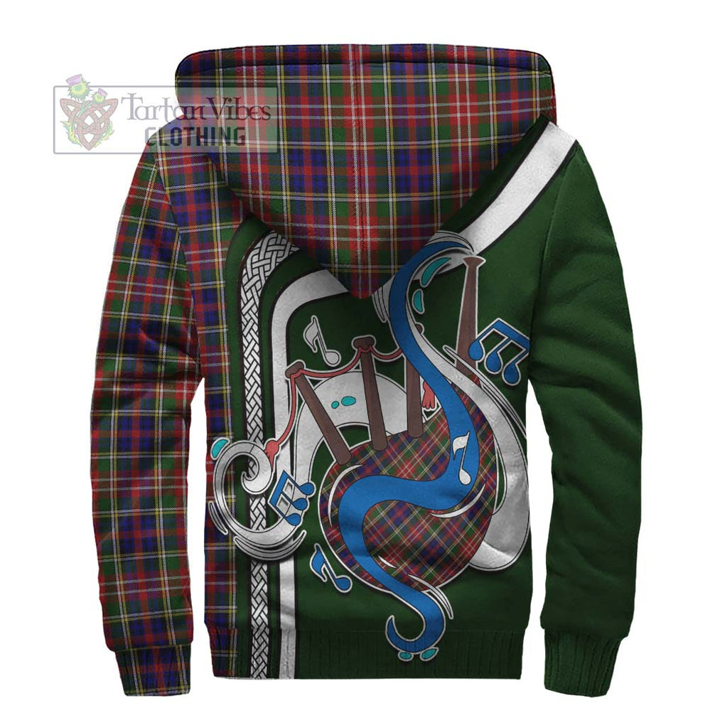 Christie Tartan Sherpa Hoodie with Epic Bagpipe Style - Tartanvibesclothing Shop