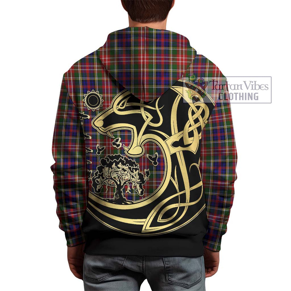 Christie Tartan Hoodie with Family Crest Celtic Wolf Style - Tartan Vibes Clothing