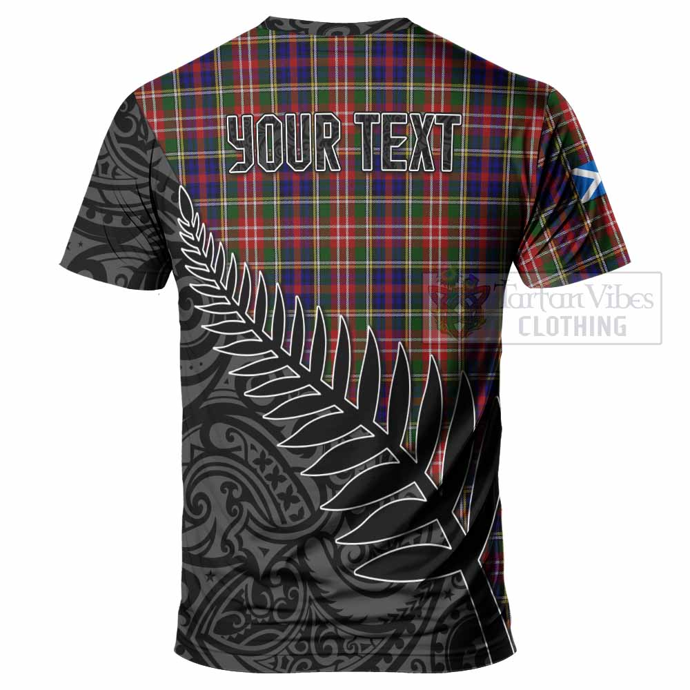 Tartan Vibes Clothing Christie Crest Tartan T-Shirt with New Zealand Silver Fern Half Style