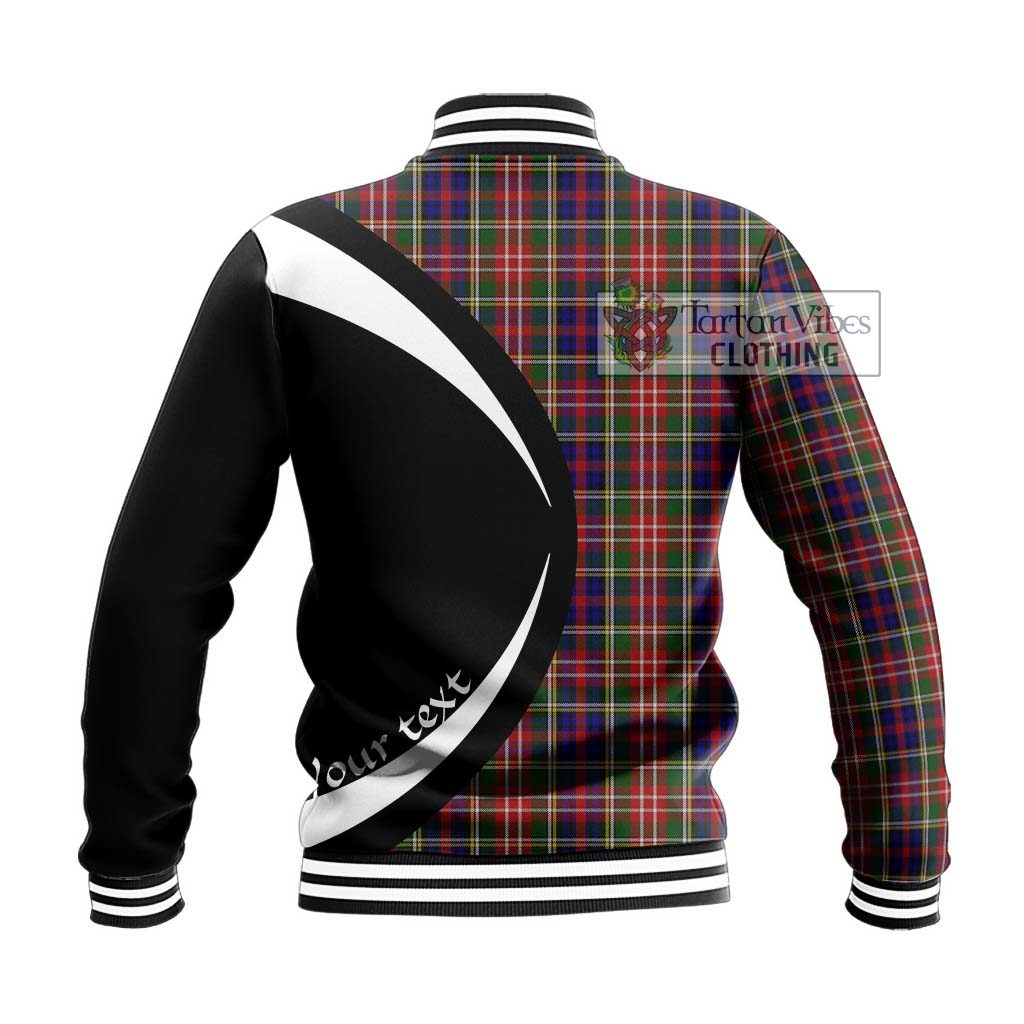 Christie Tartan Baseball Jacket with Family Crest Circle Style - Tartan Vibes Clothing