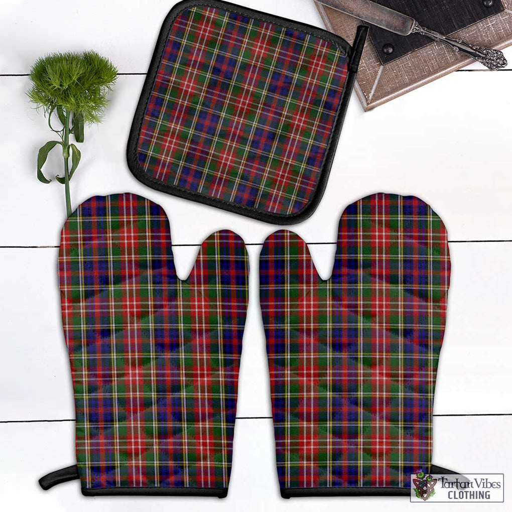 Christie Tartan Combo Oven Mitt & Pot-Holder Combo 1 Oven Mitt & 1 Pot-Holder Black - Tartan Vibes Clothing