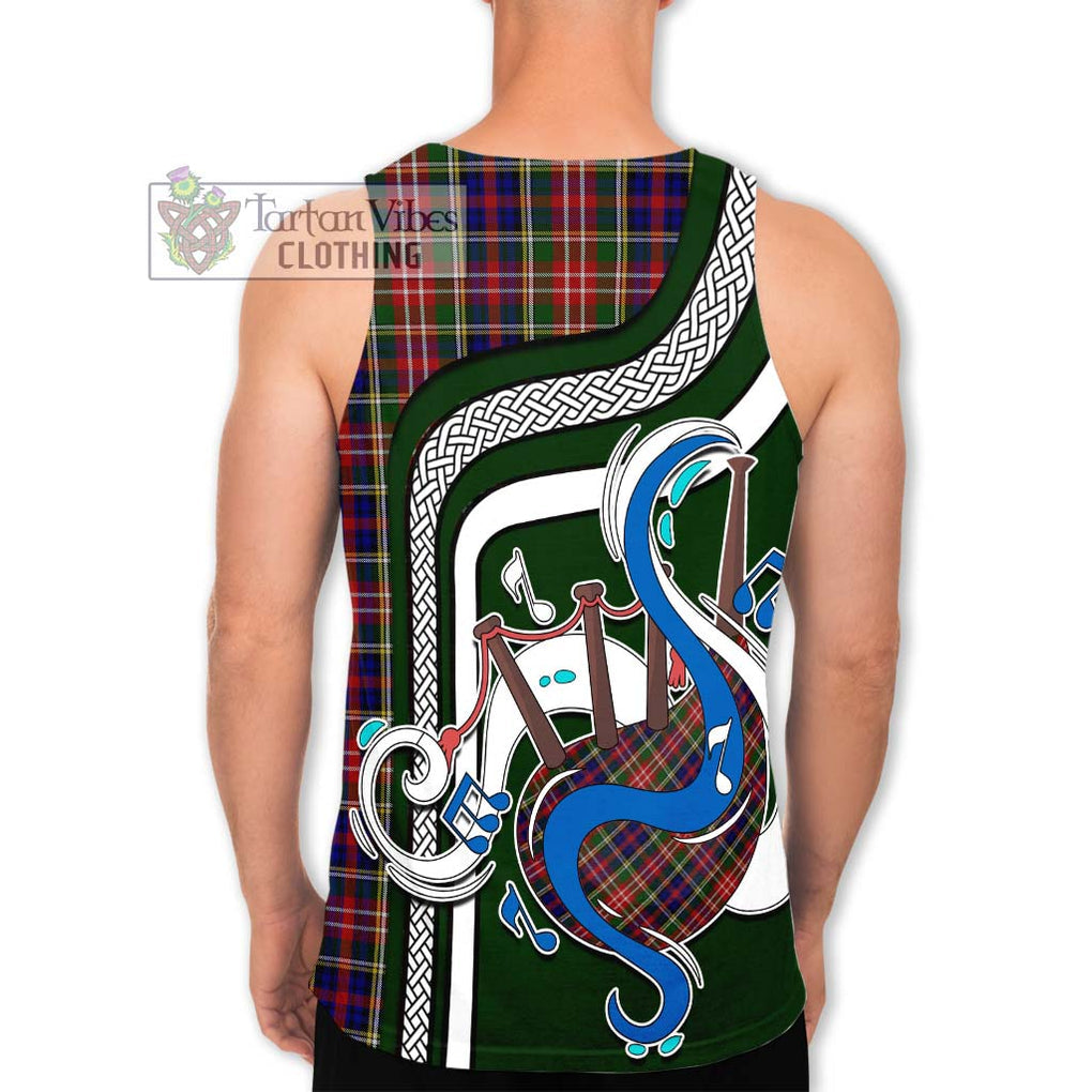 Christie Tartan Men's Tank Top with Epic Bagpipe Style - Tartanvibesclothing Shop