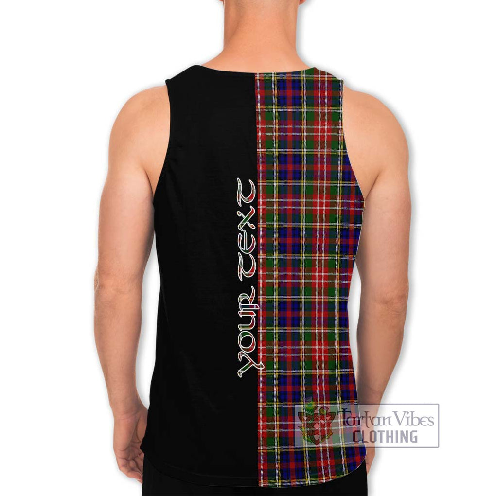 Christie Tartan Men's Tank Top with Family Crest and Half Of Me Style - Tartanvibesclothing Shop