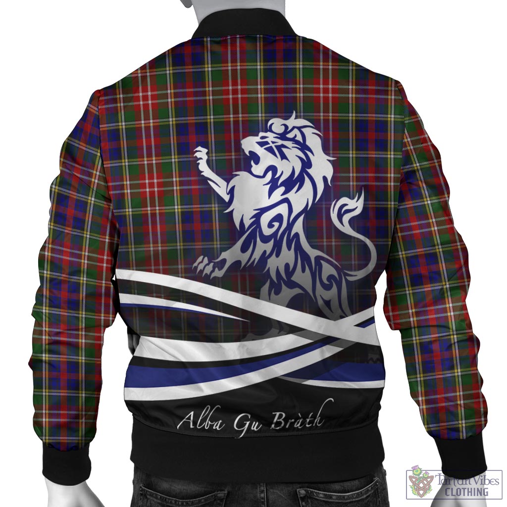 Tartan Vibes Clothing Christie Tartan Bomber Jacket with Alba Gu Brath Regal Lion Emblem