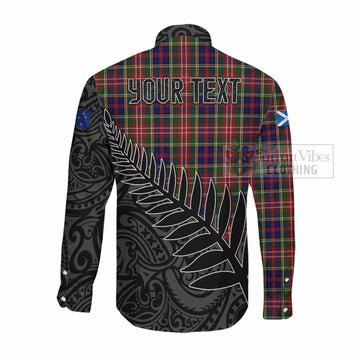 Christie Crest Tartan Long Sleeve Button Shirt with New Zealand Silver Fern Half Style