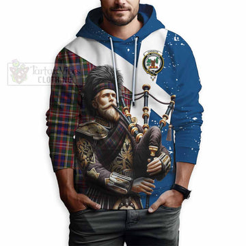 Christie Tartan Hoodie with Family Crest Scottish Bagpiper Vibes