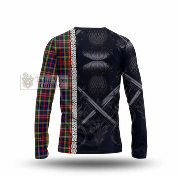 Christie Tartan Long Sleeve T-Shirt with Family Crest Cross Sword Thistle Celtic Vibes