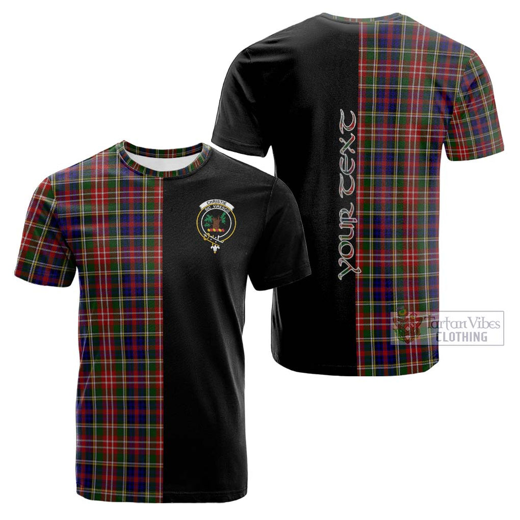 Tartan Vibes Clothing Christie Tartan Cotton T-shirt with Family Crest and Half Of Me Style