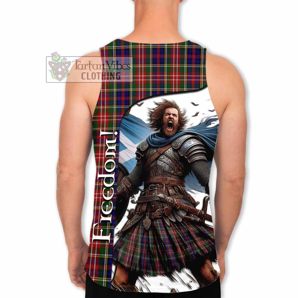 Tartan Vibes Clothing Christie Crest Tartan Men's Tank Top Inspired by the Freedom of Scottish Warrior