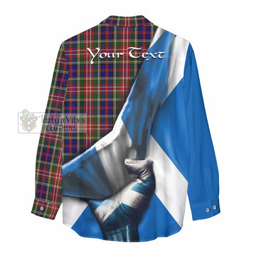 Christie Tartan Women's Casual Shirt with Family Crest Scotland Patriotic Style