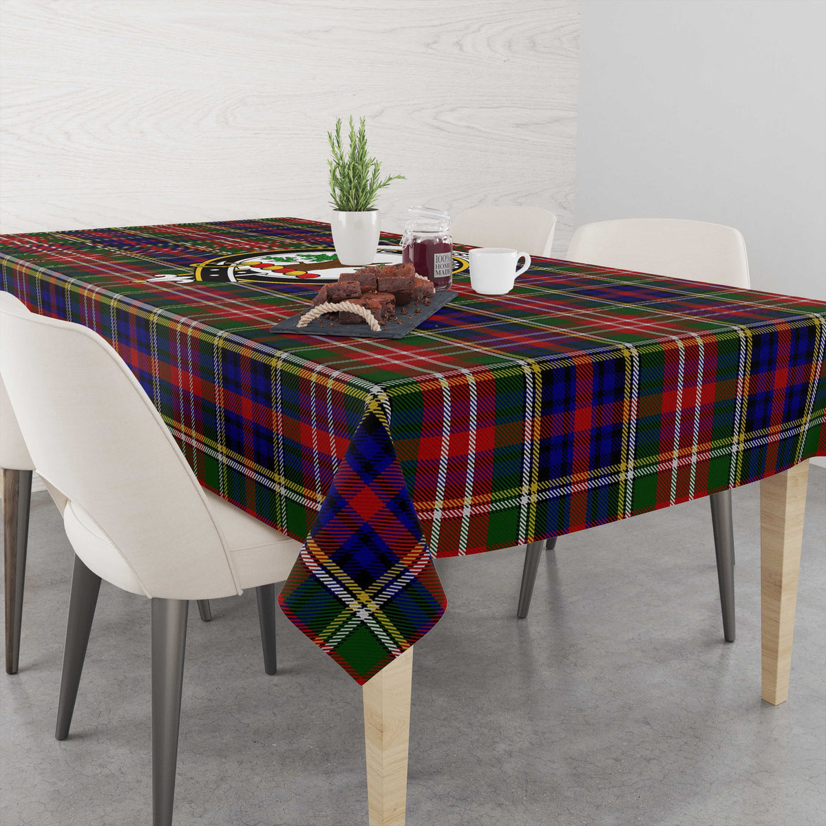 Christie Tartan Tablecloth with Family Crest M 39.4"x59"(100x150cm) - Tartan Vibes Clothing